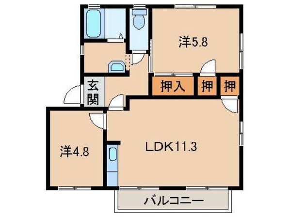 フレグランス松江の物件間取画像